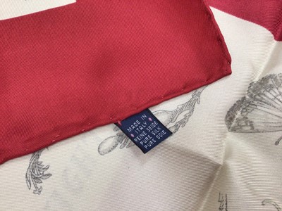 Lot 2138 - Burberry silk scarves, 'systemate nature' and one other, both 88 x 88cm aproximately