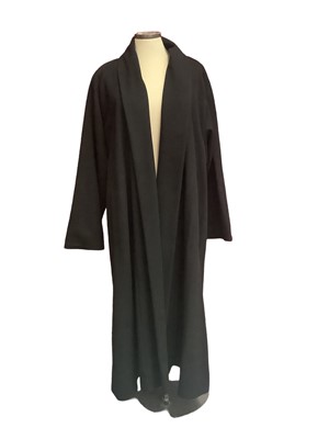 Lot 2139 - Burberrys’ vintage long length evening coat, edge to edge, with emerald green lining. No size given but thought to be size 16/18.