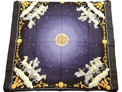 Lot 2110 - Hermès silk scarf Cosmo Philippe Ledour, designer Henri d'Origny, 90 x 90cm approximately.