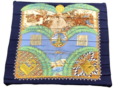 Lot 2117 - Hermès silk scarf Gloire d'Alexandre, designer Julia Abadie 2005,  90 x 90cm approximately.