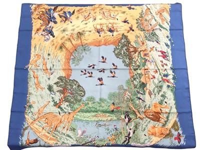 Lot 2123 - Hermès silk scarf, designer Robert Dallet, 90 x 90cm approximately.