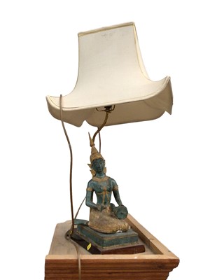 Lot 371 - Lamp in the form of a Thai buddha