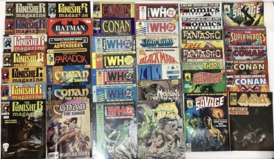 Lot 109 - Selection of Marvel Magazines and others to include The Punisher #3-10, Bizarre Adventures, Star Lord, Conan, Doc savage and others. Approximately 50.