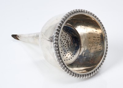 Lot 281 - Composite Georgian silver wine funnel