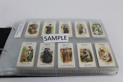 Lot 1429 - Cigarette cards selection in album including Carreras Woman on Warwork, Raemakers War Cartoons, Boguslavsky Sports Records Series 1 & 2 and others