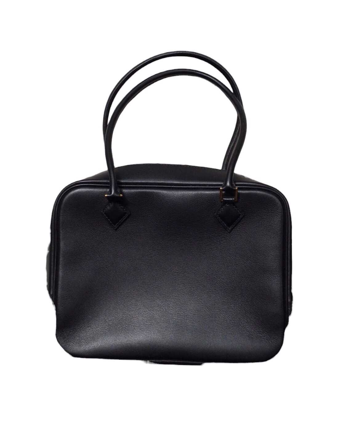 Lot 2125 - Hermès Plume handbag in black leather with