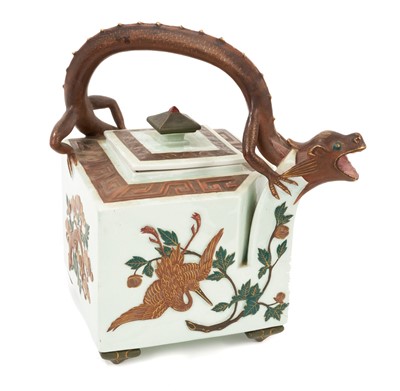 Lot 262 - A Royal Worcester Aesthetic Movement teapot and cover, circa 1872
