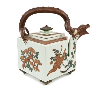 Lot 262 - A Royal Worcester Aesthetic Movement teapot and cover, circa 1872