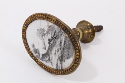 Lot 431 - South Staffordshire cloak hook, printed in black, circa 1760