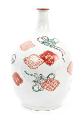 Lot 289 - Japanese Kakiemon porcelain bottle vase