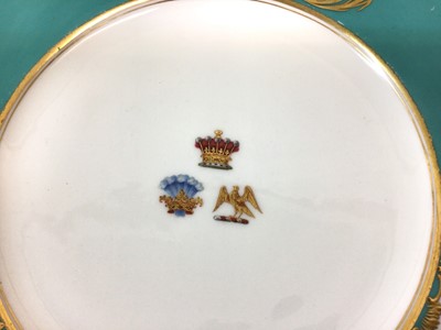Lot 114 - The Earl Howe, fine Coalport armorial plate, in Sèvres style circa 1830 -1840