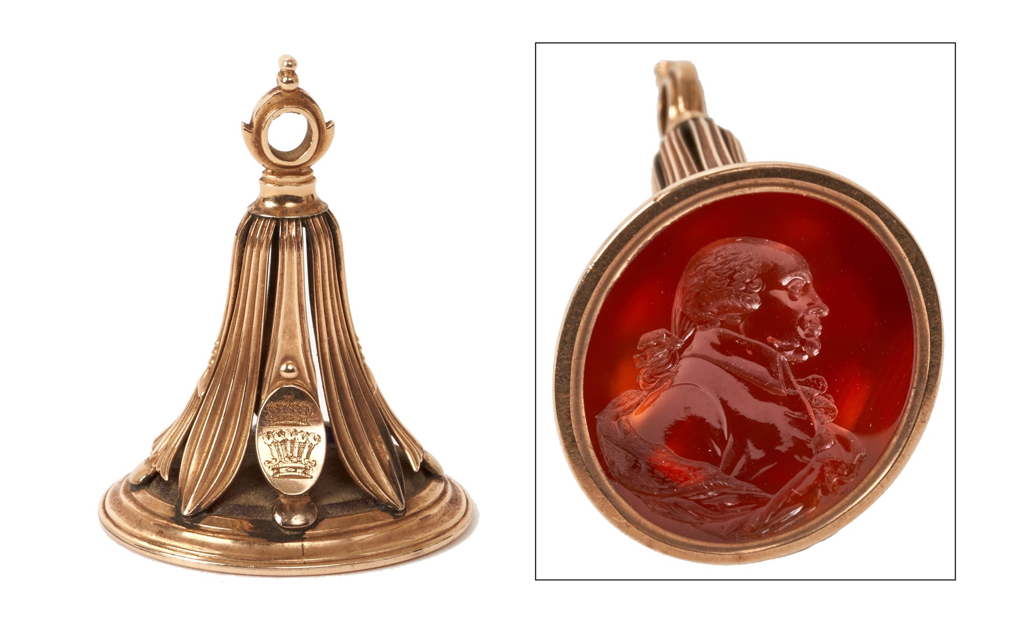 Galileo portrait in profile wax seal - antique wax seal fob