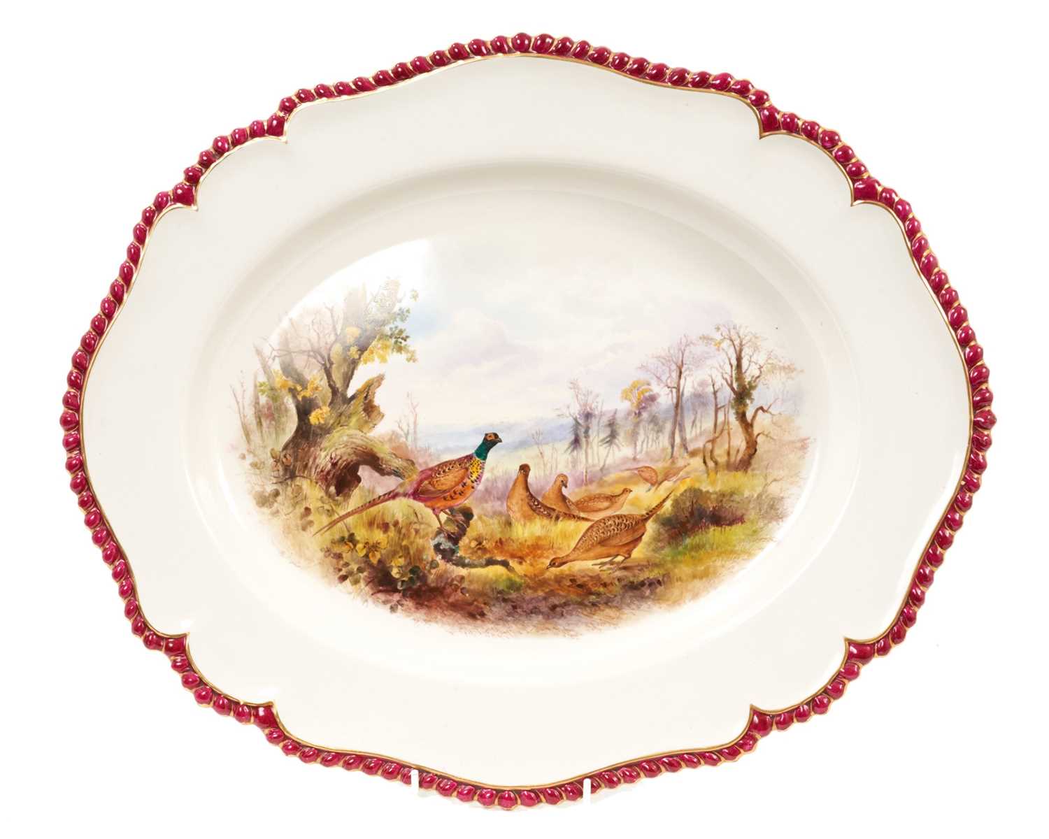 Lot 316 - Royal Worcester large oval meat dish