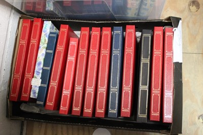 Lot 1442 - Postcards in albums, mixed periods, most themes including street scenes, GB and Foreign holidays, greetings, children's cards etc. In two boxes.