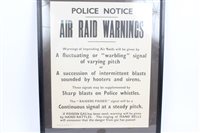 Lot 561 - Second World War Police Air Raid Warnings...