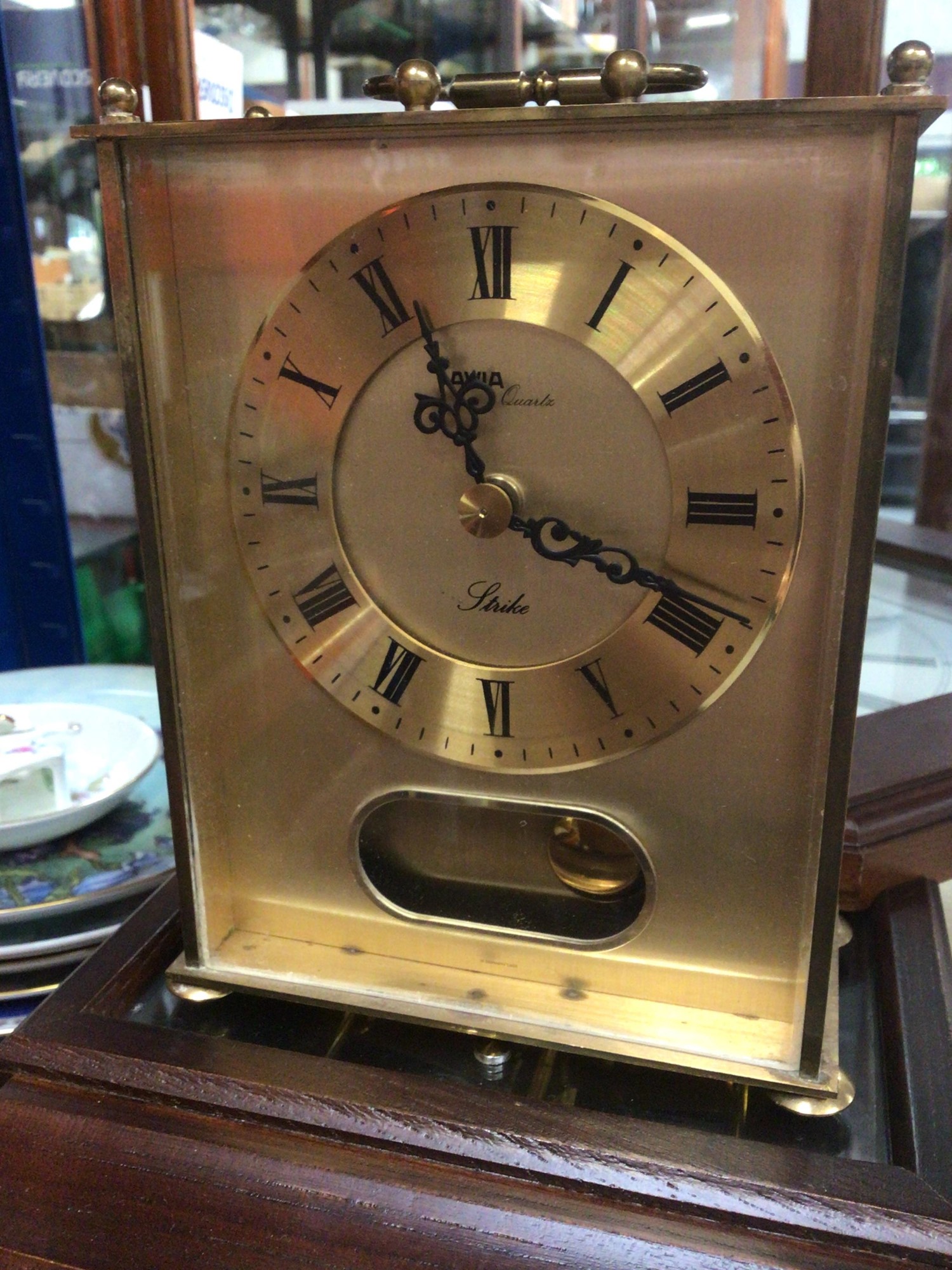 Lot 465 Waterford crystal bedside clock, other