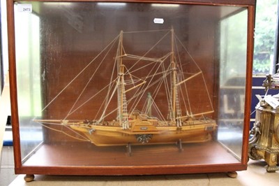 Lot 2473 - Model ship in case