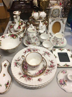 Lot 414 - Royal Albert Old Country Roses, Lavendar Rose, Colleen, Mason's Art Nouveau clock and trinket box