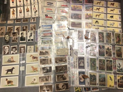 Lot 412 - Collection of cigarette cards including two folders and some mounted in glazed frames