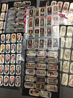 Lot 412 - Collection of cigarette cards including two folders and some mounted in glazed frames