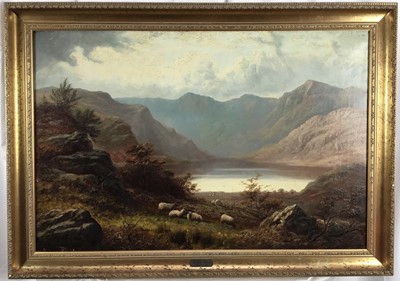 Lot 322 - William Mellor (1851-1931) oil on canvas -Welsh Landscape, signed, inscribed verso, 61cm x 92cm, in gilt frame