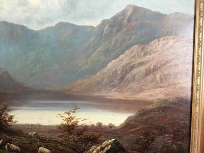 Lot 322 - William Mellor (1851-1931) oil on canvas -Welsh Landscape, signed, inscribed verso, 61cm x 92cm, in gilt frame