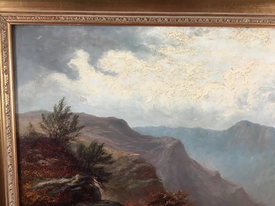 Lot 322 - William Mellor (1851-1931) oil on canvas -Welsh Landscape, signed, inscribed verso, 61cm x 92cm, in gilt frame