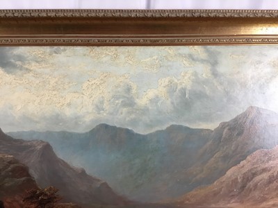Lot 322 - William Mellor (1851-1931) oil on canvas -Welsh Landscape, signed, inscribed verso, 61cm x 92cm, in gilt frame
