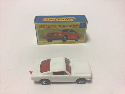 Lot 257 - Matchbox 1-75 Series Superfast model No.8 Ford Mustang (White), boxed (1)