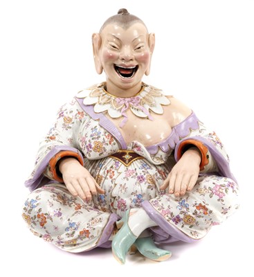 Lot 233 - A large Meissen porcelain nodding pagoda figure