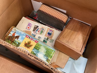 Lot 580 - Two boxes of assorted stamps.