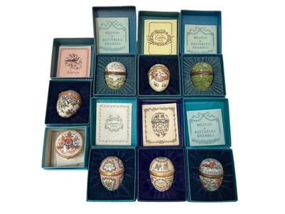 Lot 1133 - Group of Battersea and Bilston enamel Easter eggs