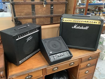 Lot 2205 - Three Electric Guitar amplifiers to include a Marshall Valvestate 80V model 8080, Peavey Envoy 110, and a small practice amplifier (3)