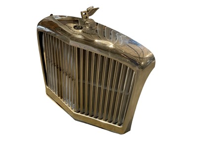 Lot 47 - Bentley T1 grill with mascot and enamel badge