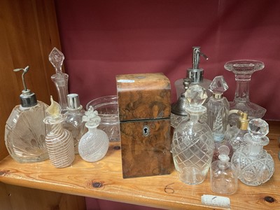 Lot 218 - Collection of glass scent bottles