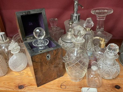 Lot 218 - Collection of glass scent bottles