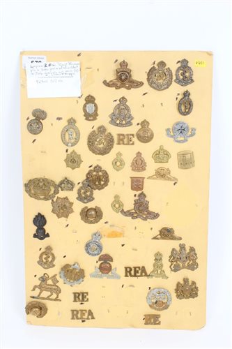 Lot 579 - One card mounted with forty-three British...