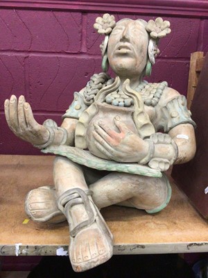 Lot 753 - Large South American painted pottery figure