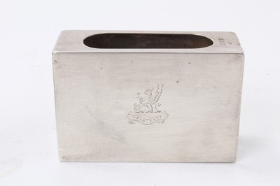 Lot 470 - Three silver matchbox covers and a set of three silver bridge pencils in fitted case