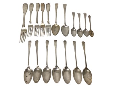 Lot 474 - Selection of assorted Georgian and later flatware