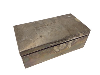 Lot 70 - 1920s silver cigarette box