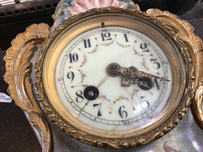Lot 2462 - French painted rococo style clock signed Dumas