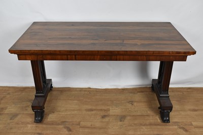 Lot 1474 - Regency rosewood stretcher table