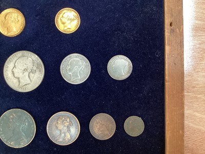 Lot 456 - G.B. - A framed set of Victorian coins