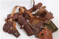 Lot 591 - One box of various canvas webbing and leather...