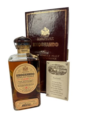 Lot 10 - Knockando Extra Old Reserve Fine Single Malt Scotch Whisky, Season 1962, bottled 1984. 43% vol. 75cl. Boxed.