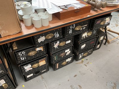 Lot 548 - Collection of stackable haberdashery draws