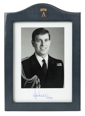 Lot 65 - Prince Andrew, Duke of York signed presentation photograph
