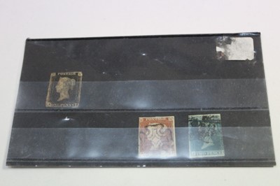 Lot 1577 - Stamps GB selection including 1840 1d Black, line engraved and surface issues