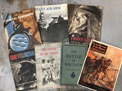 Lot 782 - One box of mixed ephemera to include Second World War Wartime booklets, tea cards and royal items (1 box)